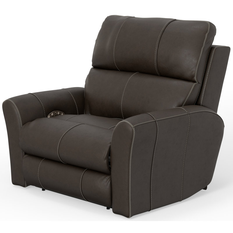Seibert Italian Top Grain Leather Match Power Zero Gravity Recliner with Power Adjustable Headrest, Brown