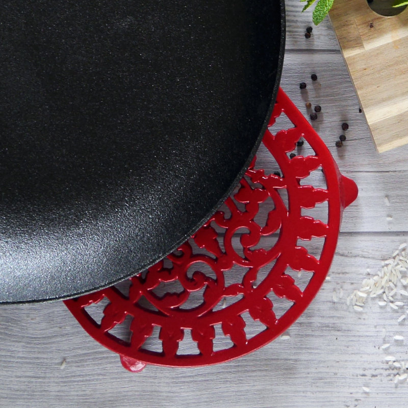Oval 1 Piece Trivet, Chilli Red