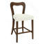 Ensemble de 2 tabourets de comptoir sans accoudoirs (noyer + beige)-2120397163-2120397161