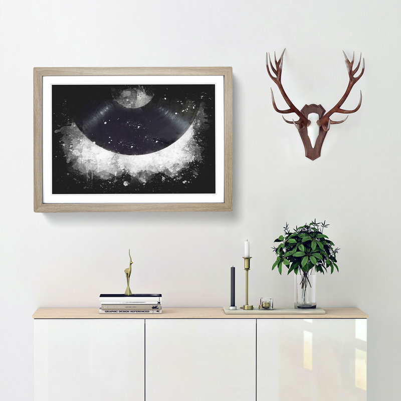 A Vinyl Record - Framed Print, Oak Framed, 33cm H x 45cm W x 2cm D