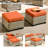 8 Pieces Modular Wicker Rattan Patio Furniture Set With Cushions-54261998