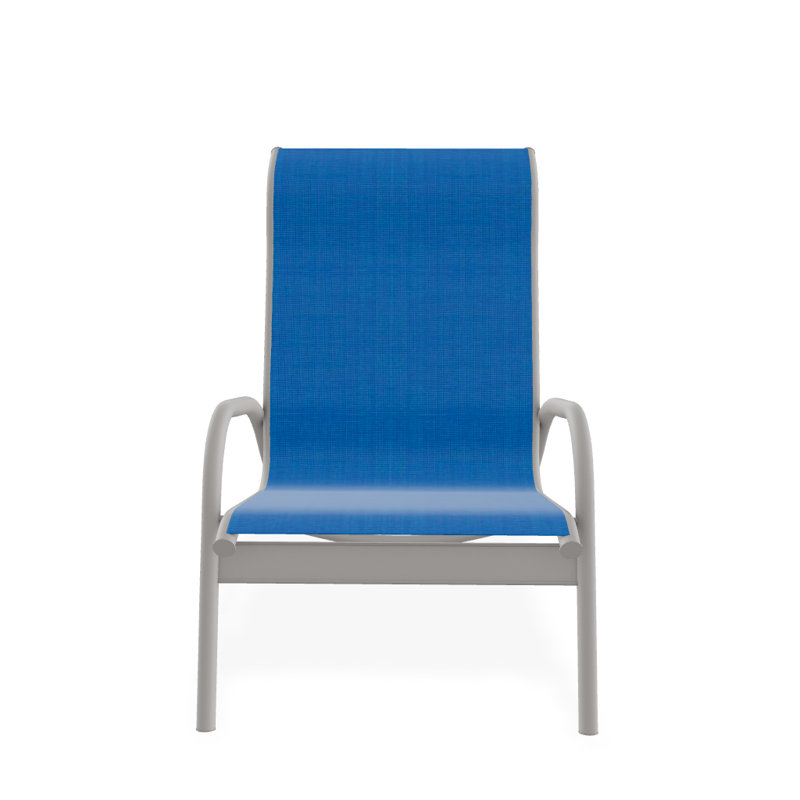 Gardenella Patio Chair, Pacific Blue, Warm Gray