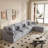 Slipcovered Upholstered Modular Sofa With Ottoman-110374991-110374988
