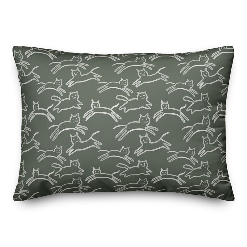 Coussin décoratif , Sauge, H 18 po x l 25 po