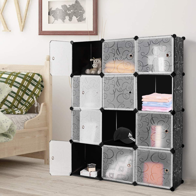 Cube Storage Organizer, DIY Closet Cabinet Plastic Bookshelf