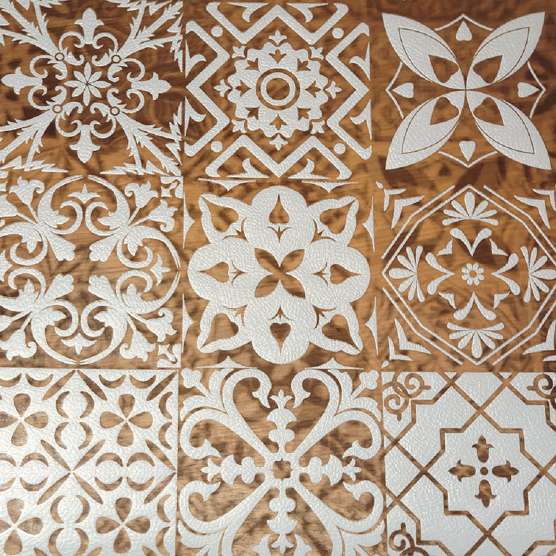 Retro Tile Design Non-Wall Damaging Window Decal