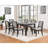 Centera Gray And Black Rectangular Dining Table With Extension Leaf