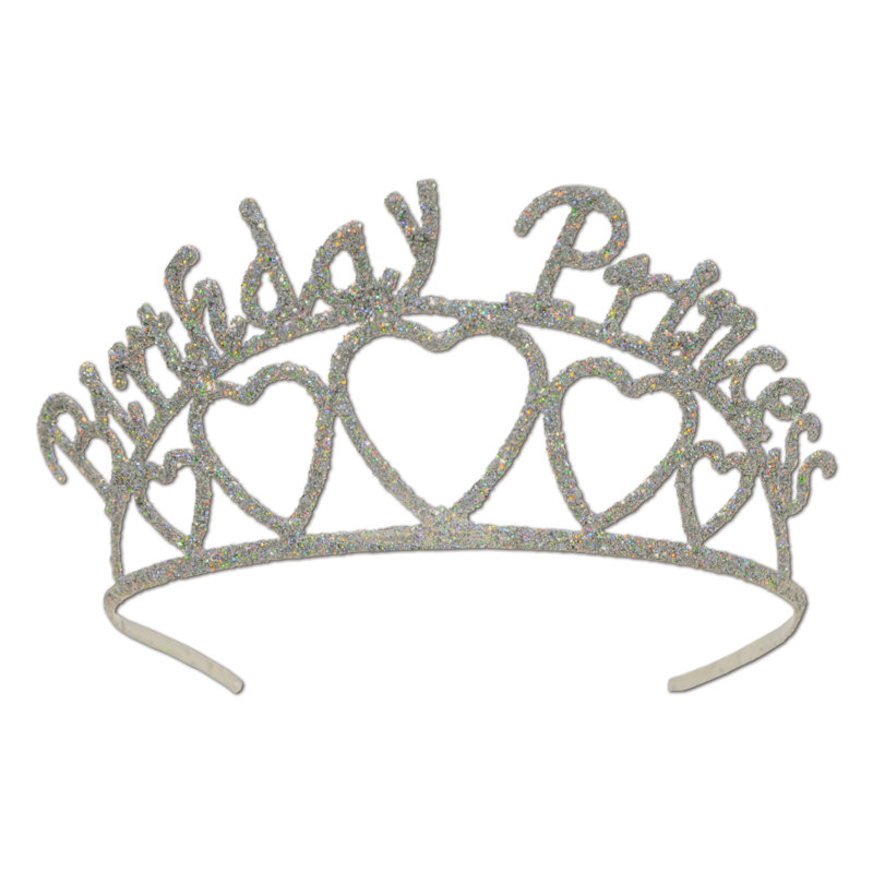 Diadème de princesse d'anniversaire en métal scintillant