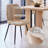 Boucle Dining Chairs Set Of 4, Upholstered Side Chair With Metal Legs, Brown-484931430