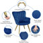 color Upholstered Armchair, Modern  Accent Chair with Wing Side and Metal Legs-312863939-273937113