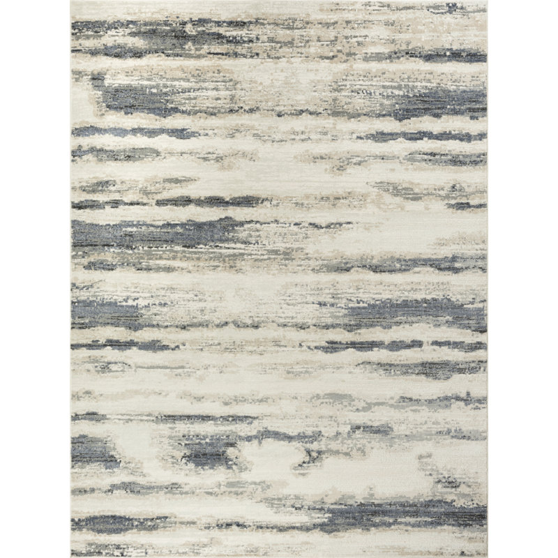 Wrought Studio™ Casson Blue Multicolor Modern Indoor Rug, Rectangle 7'10" x 9'10"