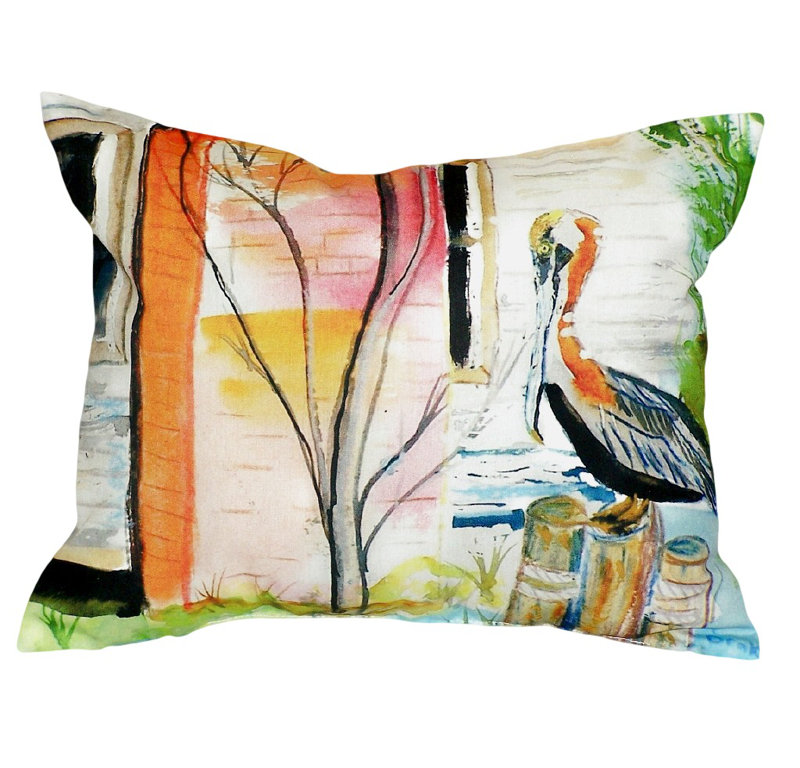 Pelican Outdoor Reversible Throw Pillow