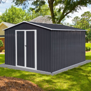10 ft. W x 8 ft. D Metal Storage Shed