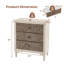 Table de chevet en bois sculpté de 66 cm de large avec trois tiroirs-118507498