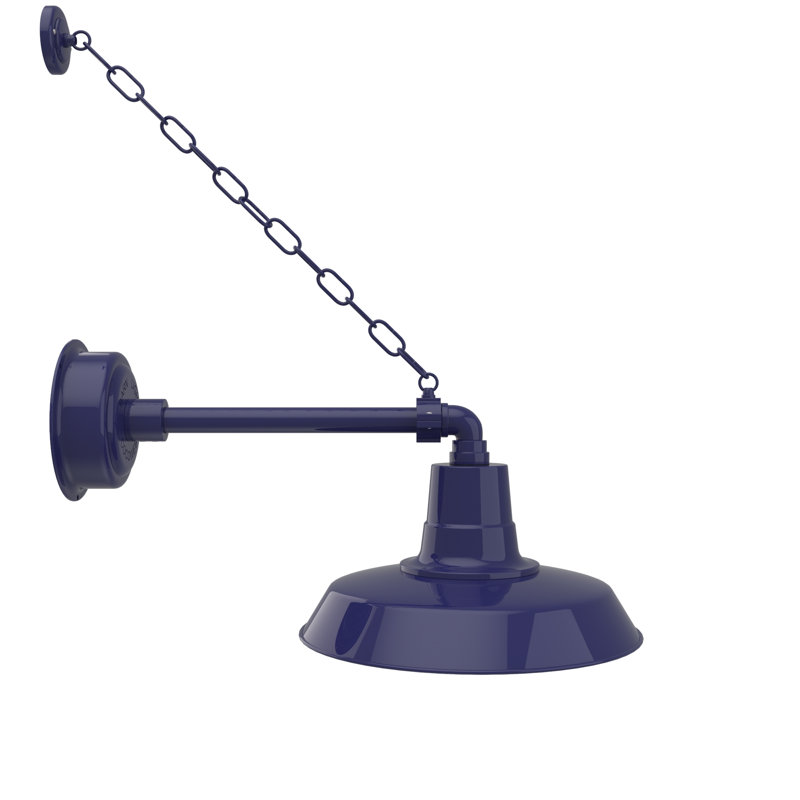 Haleigh LED Wall Light, 10" H x 14" W x 24" D, Cobalt Blue