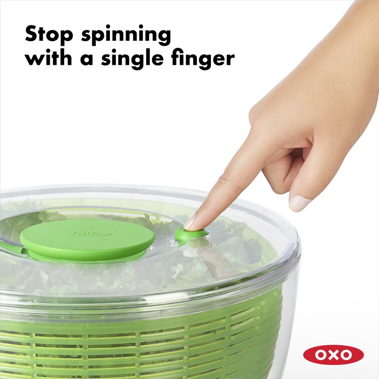 Oxo Good Grips Large Salad Spinner Clear White Lid 6.22 Qt veggie
