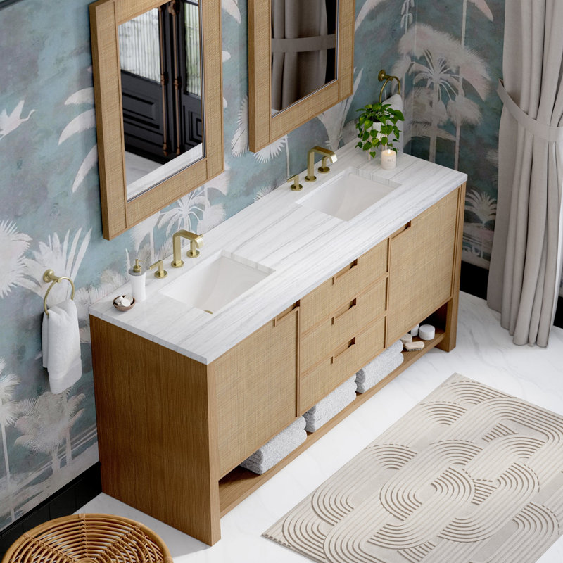 Solene 72'' W Double Vanity, Lime Delight, Widespread