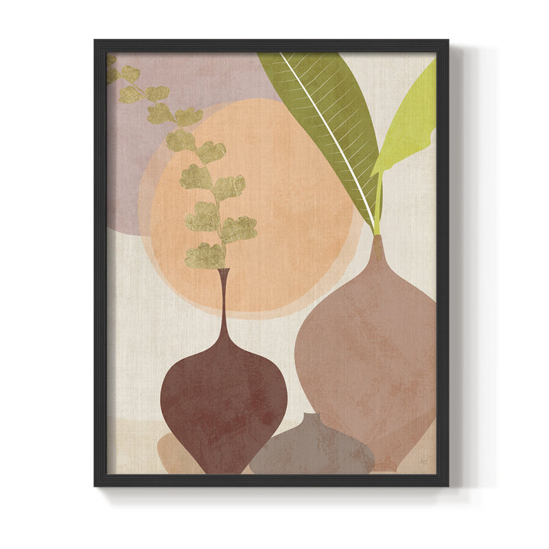 Rhodes II Framed Print - Solid Wood, Black, 21" H x 17" W