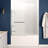 Myth 28 in. W x 56 in. H Hinged Frameless Tub Door with Tsunami Guard Technology-50305170