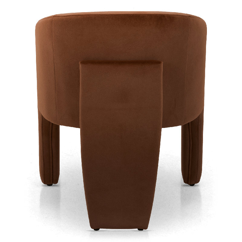 Danford Dining Chair in Capri Wicker Fabric, Orange