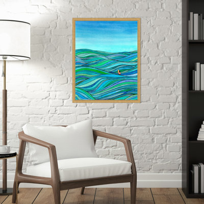 Surfer Bruh by Gurdarshan Framed Canvas Wall Art Print