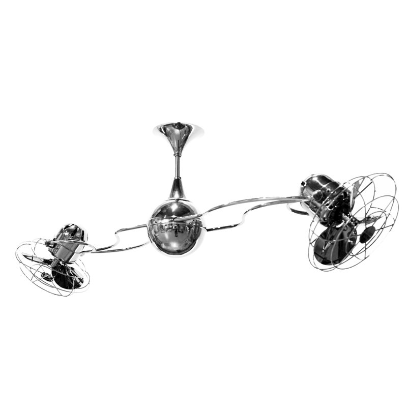 Ventilateur de plafond 60 pales 60 pouces, Chrome poli
