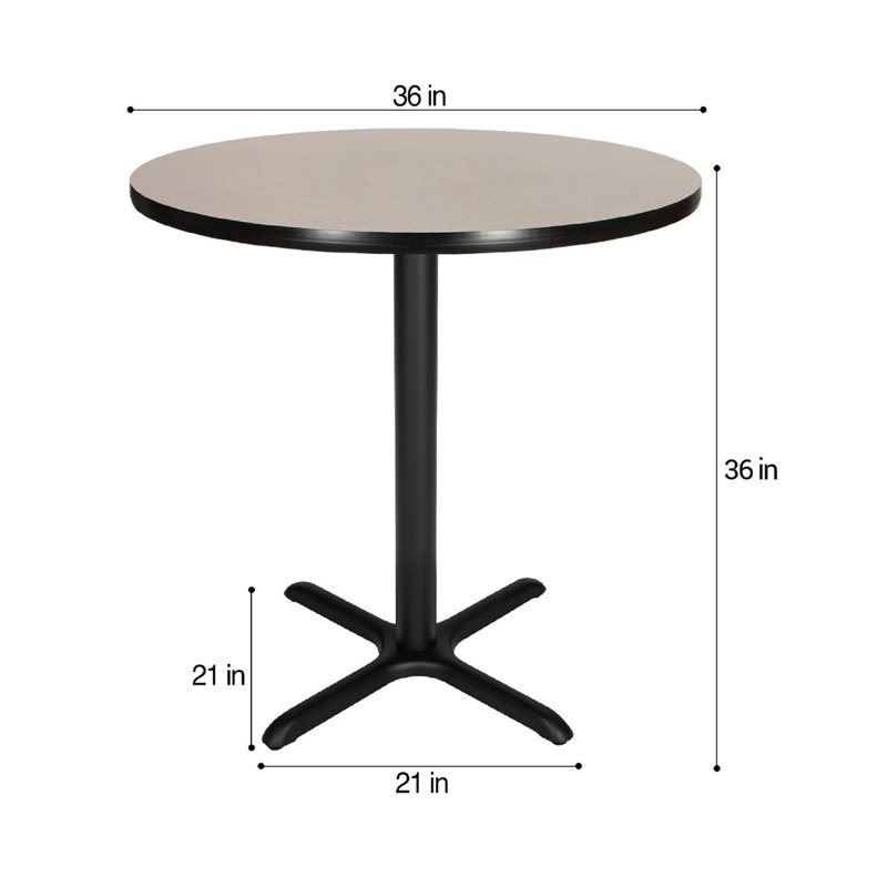 Table basse Bennet, H 36 po x L 36 po x l 36 po, Noir, Gris