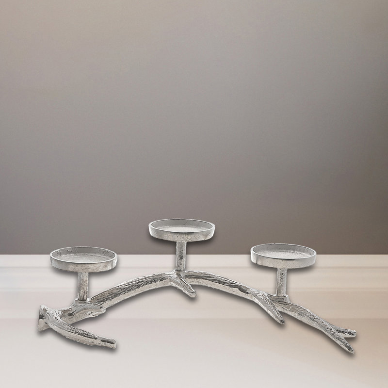 Ih Casadecor 5'' H Aluminum Tabletop Tealight Holder, Silver