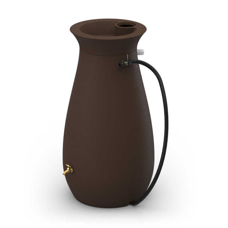 Cascata Rain Barrel, 65 Gallon, Dark Brown