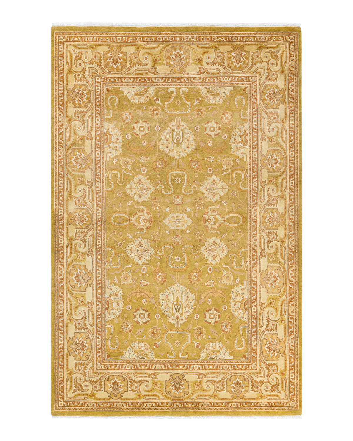 Isabelline Shanise One-of-a-Kind Hand-Knotted Yellow/Green Area Rug 5 ...