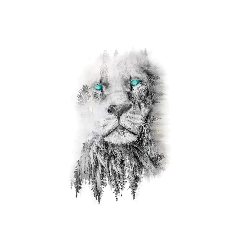 Whiteout Lion 1 Piece Wrapped Canvas Wall Art, 45.72cm H x 30.48cm W x 1.91cm D