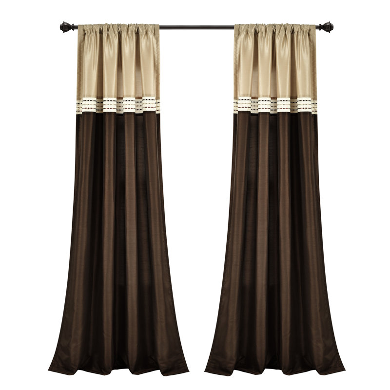 Paire de rideaux obscurcissant Lush Decor Terra (ensemble de 2), Beige / brun