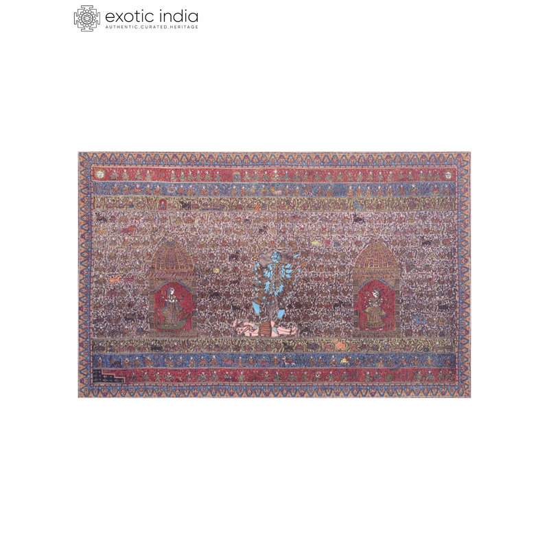 Peinture de la déesse Mahakali, Khodiyar et Meldi | Couleurs naturelles | Par Sohan Chitara