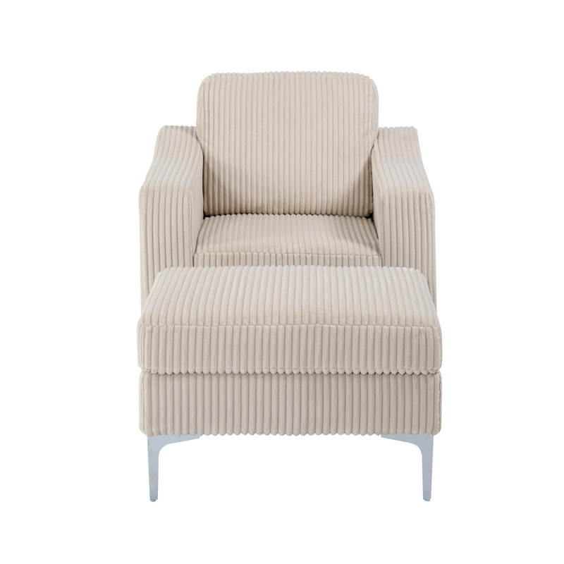 Canapé modulaire en velours côtelé beige, convertible, polyvalence pour tous les types d'espaces et de sièges, siège à ressorts ensachés, structure en bois massif avec différents agencements de sièges, 1 pieds en acier
