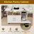 Folding kitchen islands with Storage Shelves and Wheels-129492568