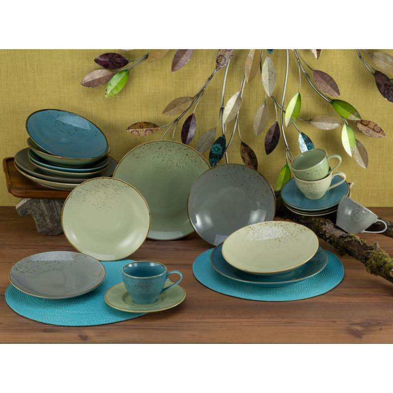 20 Pcs. Dish Set Nature Collection For 4 People