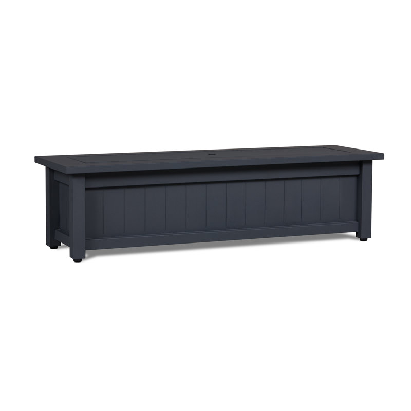Gray 50" Steel Rectangle Propane Fire Pit Table