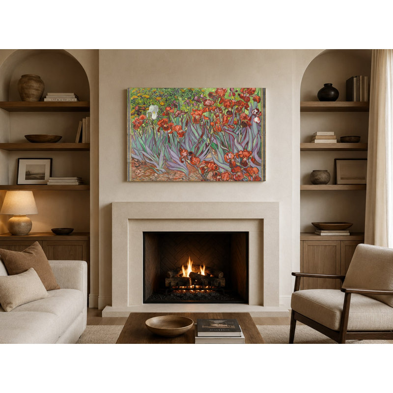 Iris (1889) - Paysage, art mural sur toile, 20" W x 16" H