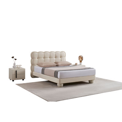 Allende Daceyville Jayla Leather Platform Bed