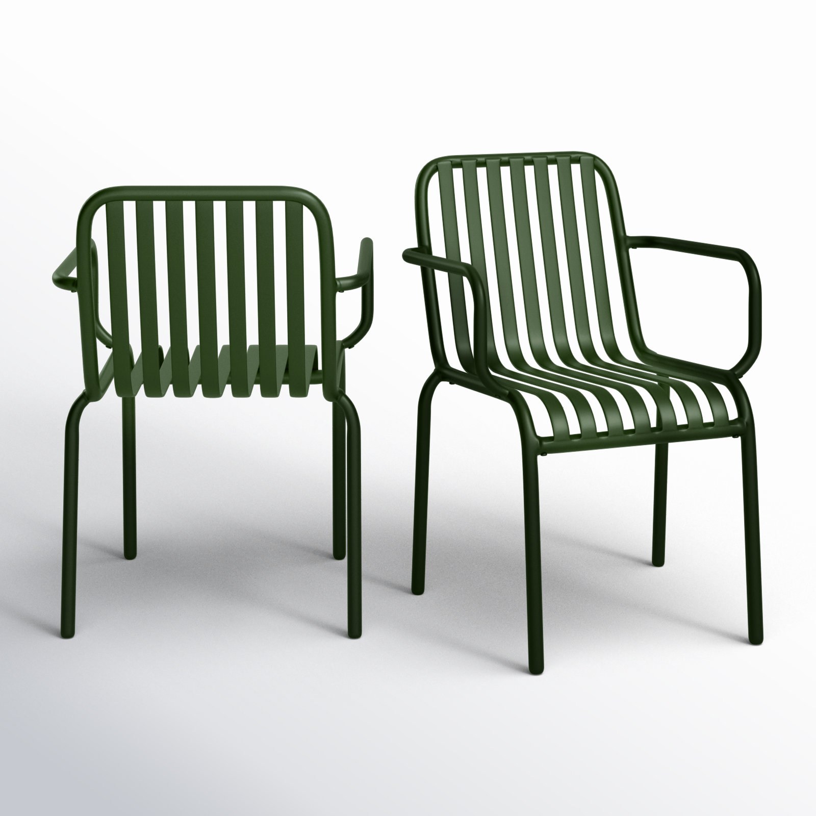 Abra Patio Dinning Chair, Dark Green