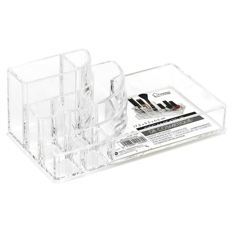 Plastic 6 Compartment Make Up Organiser