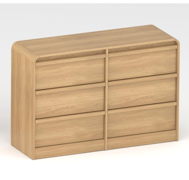 47 cm W Chest of 6 Drawers, Tan