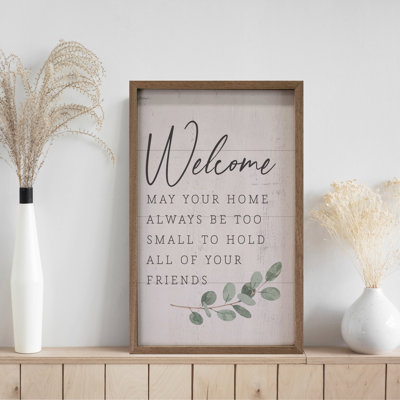 Welcome Greenery Whitewash