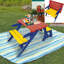 Chaise avec accoudoirs multifonctionnelle pour enfant, table et 2 bancs