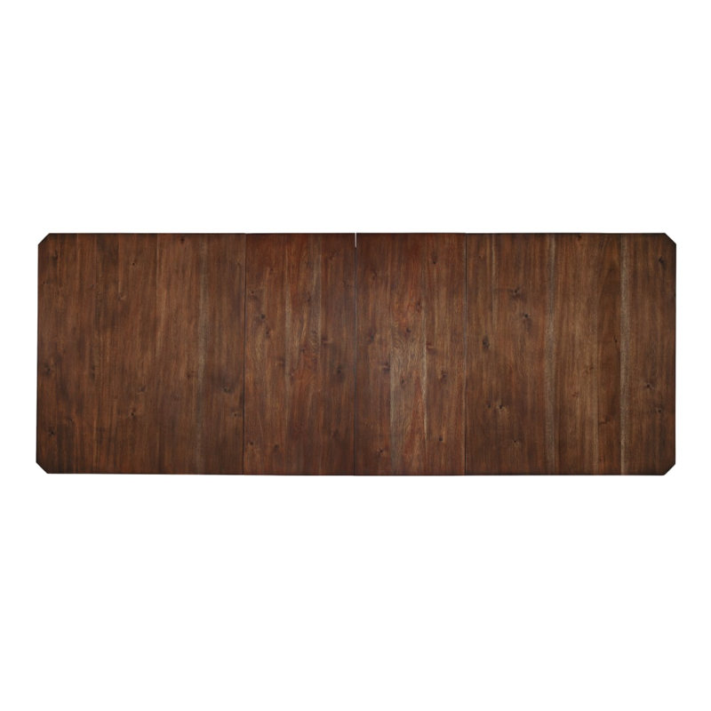Transitional Monterey Extendable Solid Wood Dining Table in Deep Brown