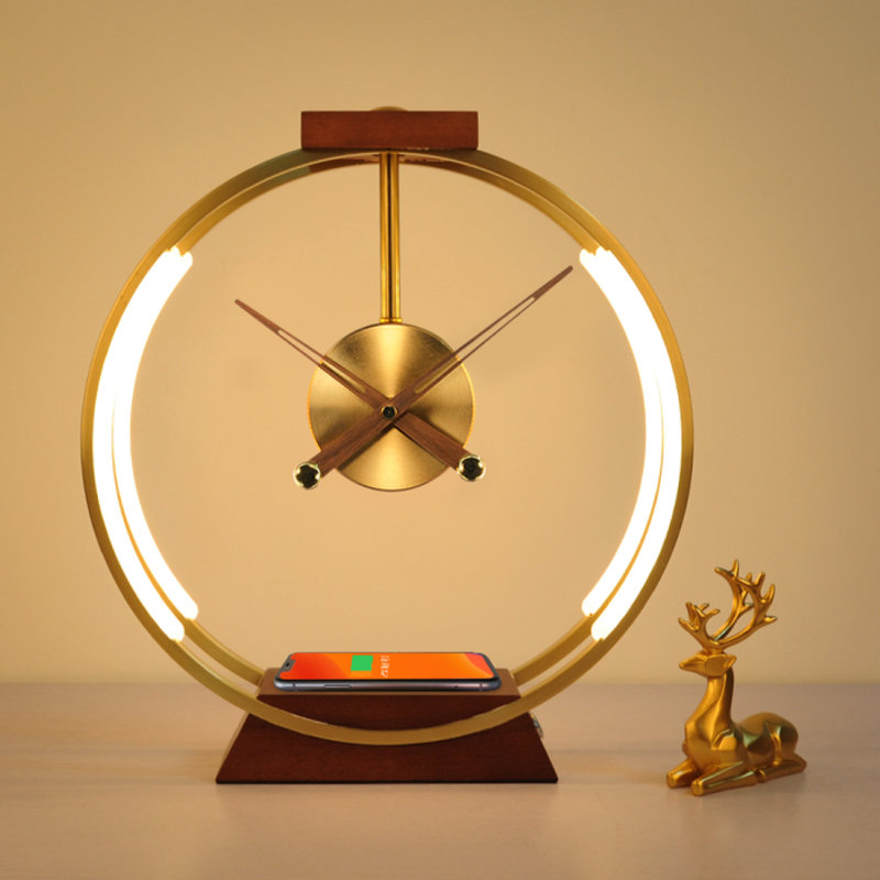 Clock Lamp with Phone Wireless Charger
