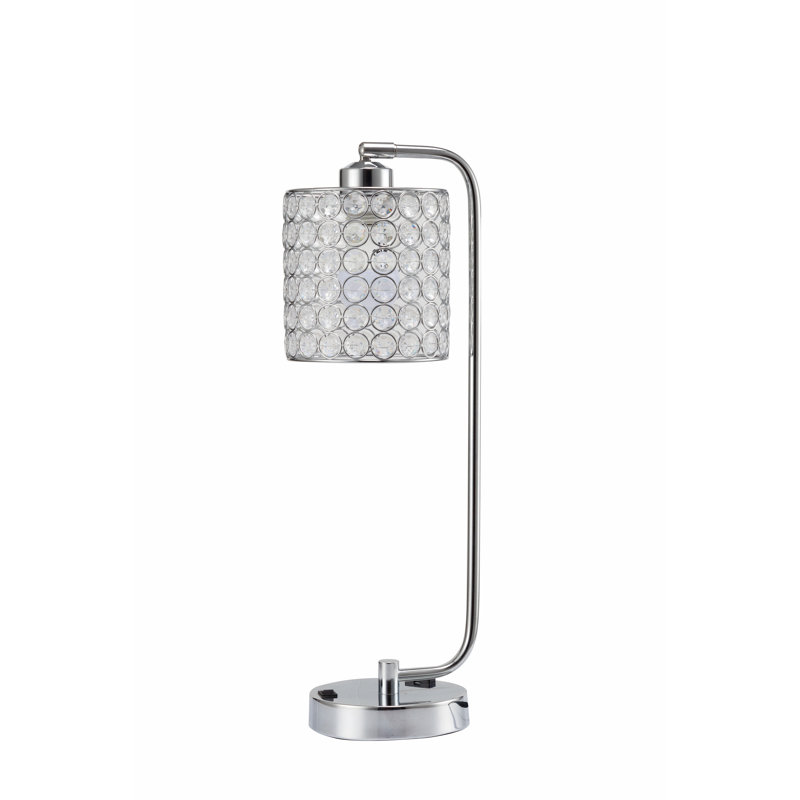 Lampe chromée avec prise Enders