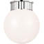Cavill Flush Mount with White Glass-510691565-510691566