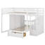 Lit superposé double au-dessus de simple avec garde-robe et tiroirs, lit superposé en bois massif avec rangement pour escalier, tiroir du pied de lit-1615391036