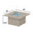 Propane Outdoor Fire Pit Table With Ceramic / Tile Top & Wicker Base and Hidden Fuel Tank Storage-99468595